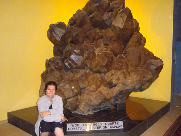 Madelein Norval - at a quartz museum with her family